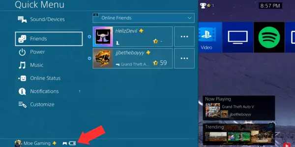 How to See Controller Battery Life on PS4